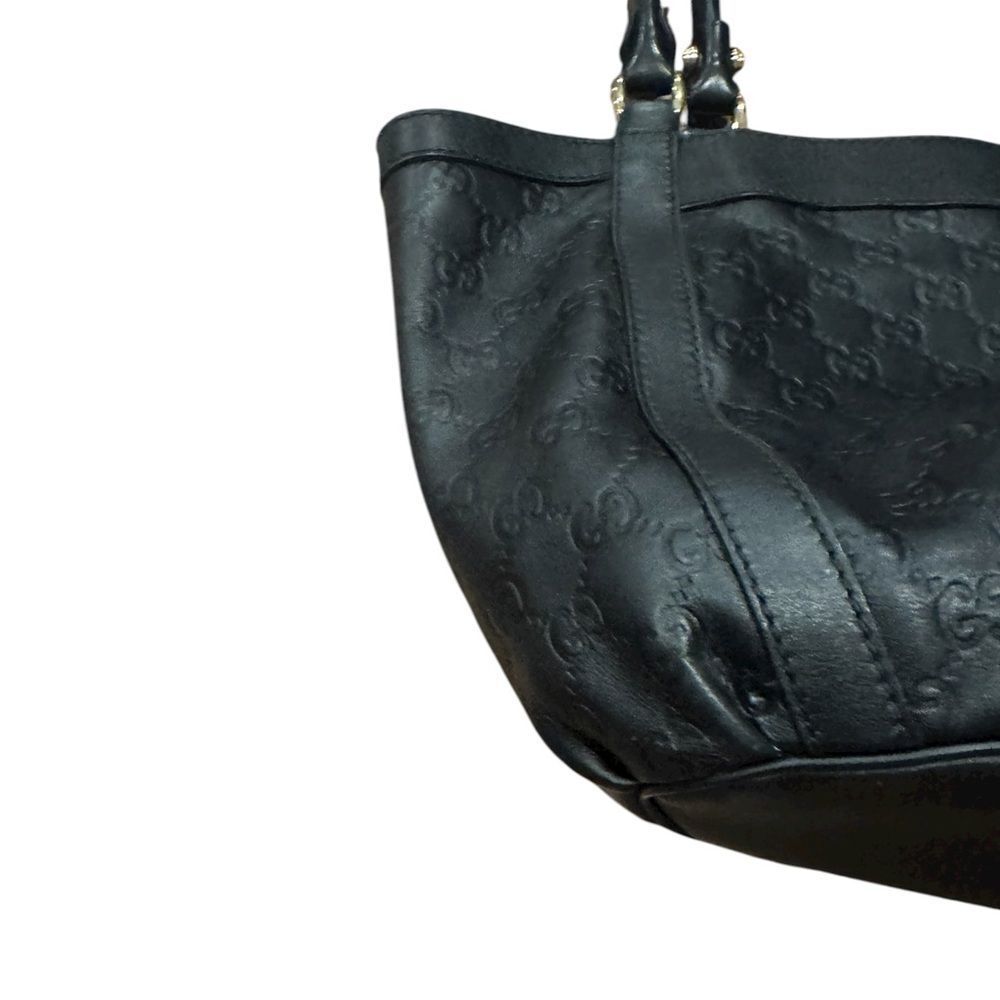 Gucci Black Leather Guccisima Small Abbey D Ring Bucket Tote Shoulder Bag - Picture 7 of 15